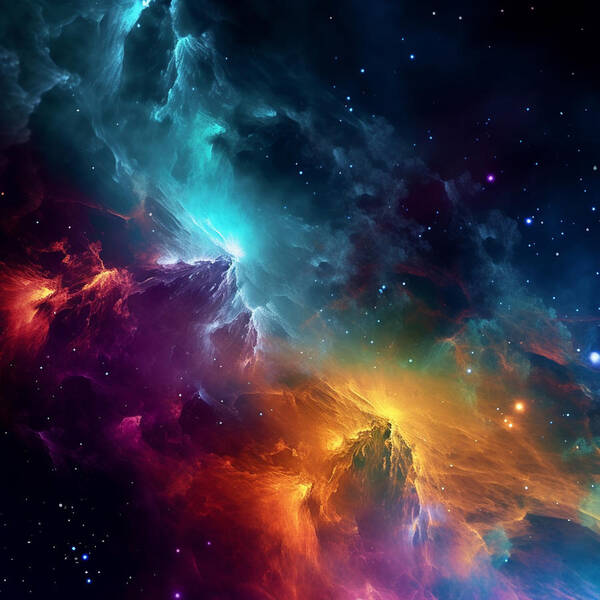 Space Mountains - Art Print