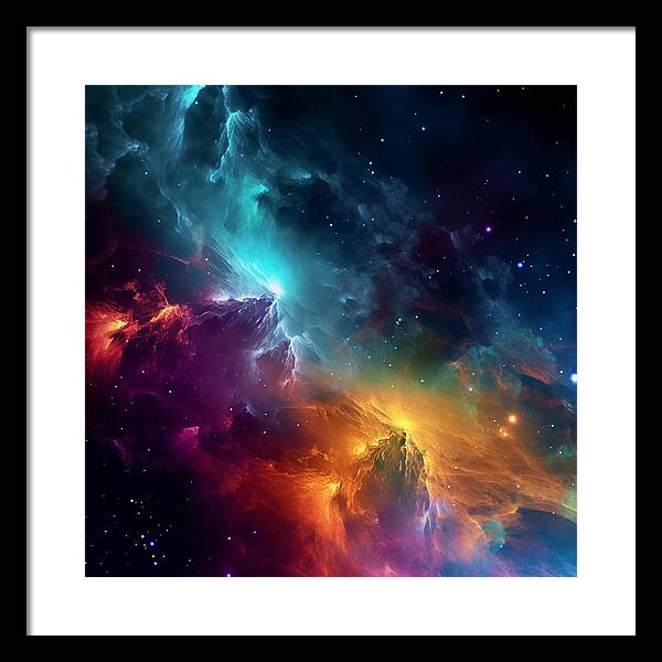 Space Mountains - Framed Print