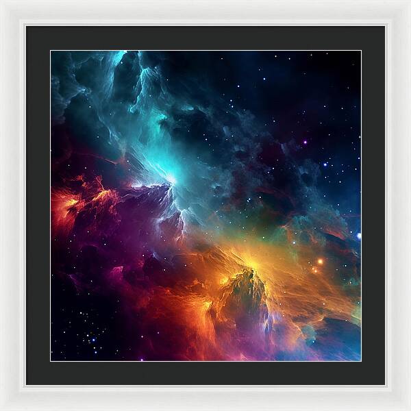 Space Mountains - Framed Print