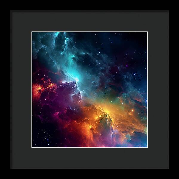 Space Mountains - Framed Print