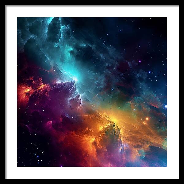 Space Mountains - Framed Print