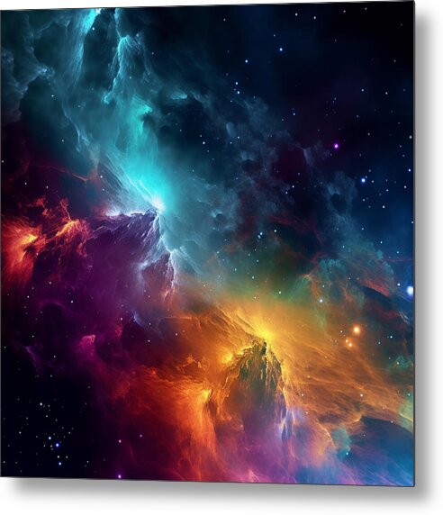 Space Mountains - Metal Print