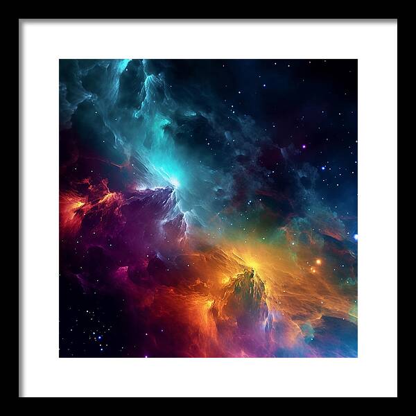 Space Mountains - Framed Print
