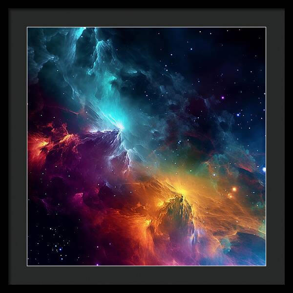 Space Mountains - Framed Print