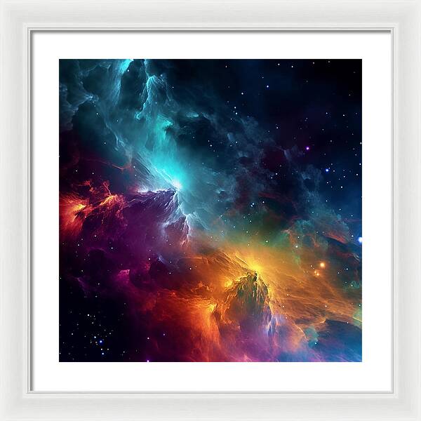 Space Mountains - Framed Print
