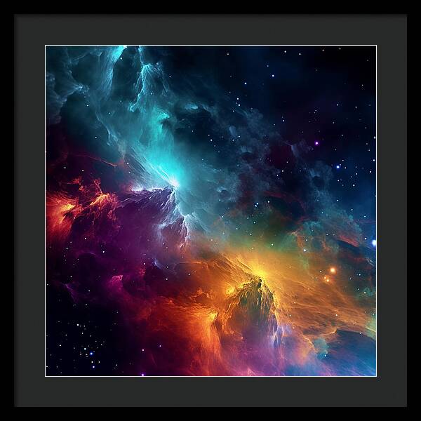 Space Mountains - Framed Print