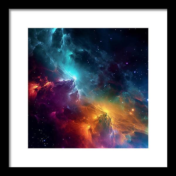 Space Mountains - Framed Print