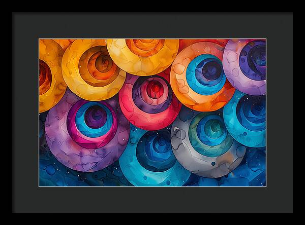 Spectrum Spirals - Framed Print
