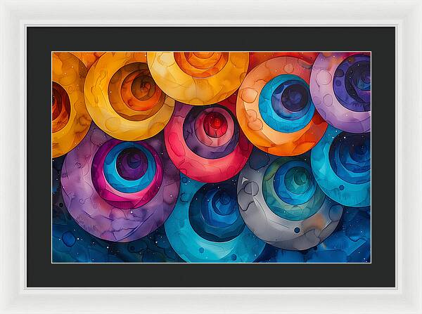 Spectrum Spirals - Framed Print