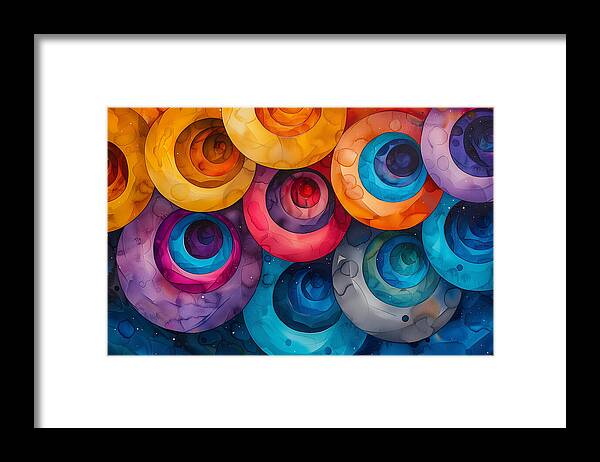 Spectrum Spirals - Framed Print