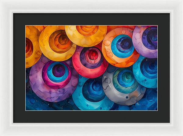 Spectrum Spirals - Framed Print