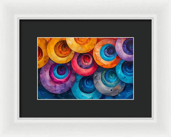 Spectrum Spirals - Framed Print