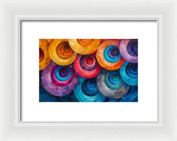 Spectrum Spirals - Framed Print