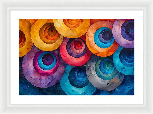 Spectrum Spirals - Framed Print