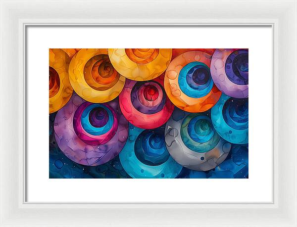 Spectrum Spirals - Framed Print