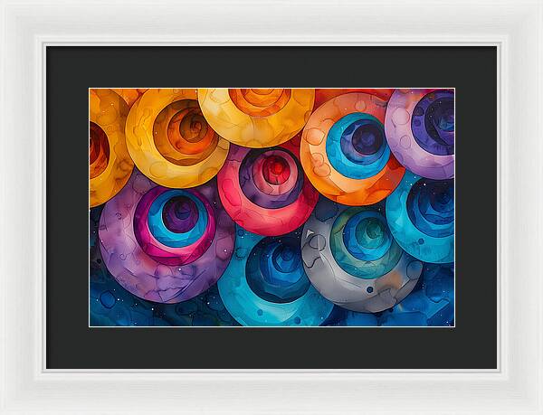 Spectrum Spirals - Framed Print
