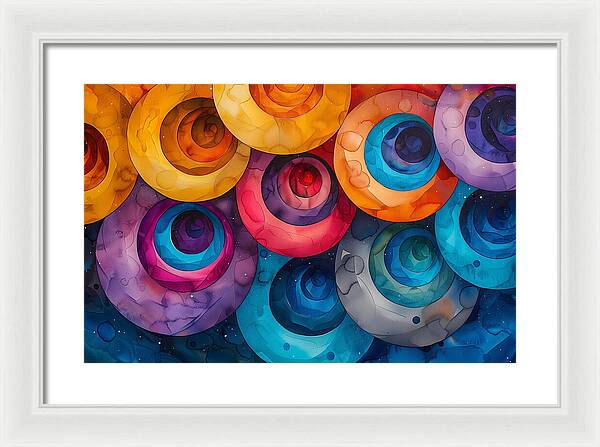 Spectrum Spirals - Framed Print
