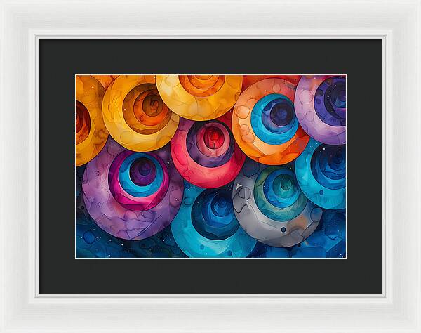 Spectrum Spirals - Framed Print