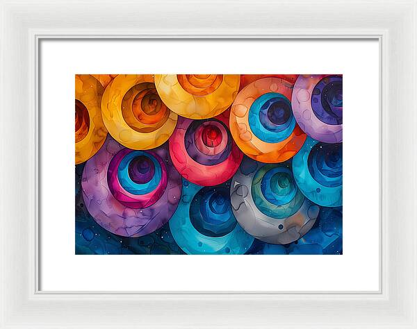 Spectrum Spirals - Framed Print
