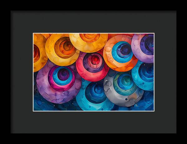 Spectrum Spirals - Framed Print