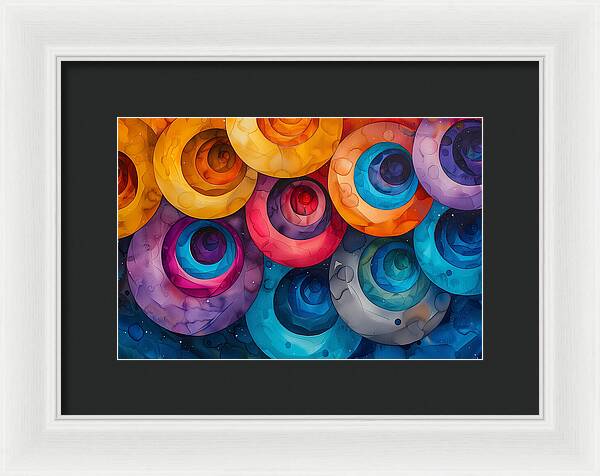 Spectrum Spirals - Framed Print