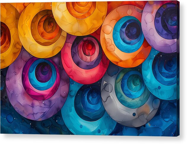 Spectrum Spirals - Acrylic Print