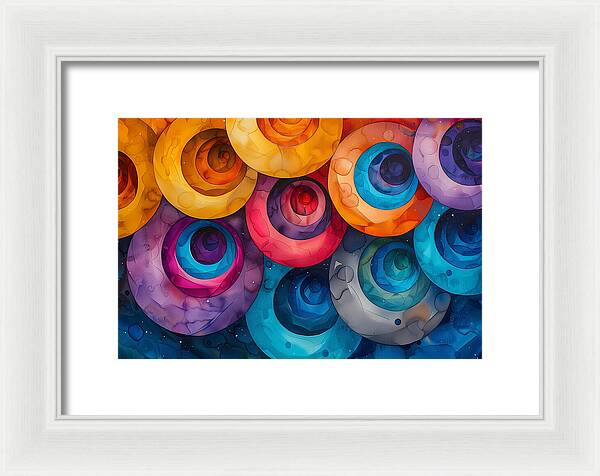 Spectrum Spirals - Framed Print
