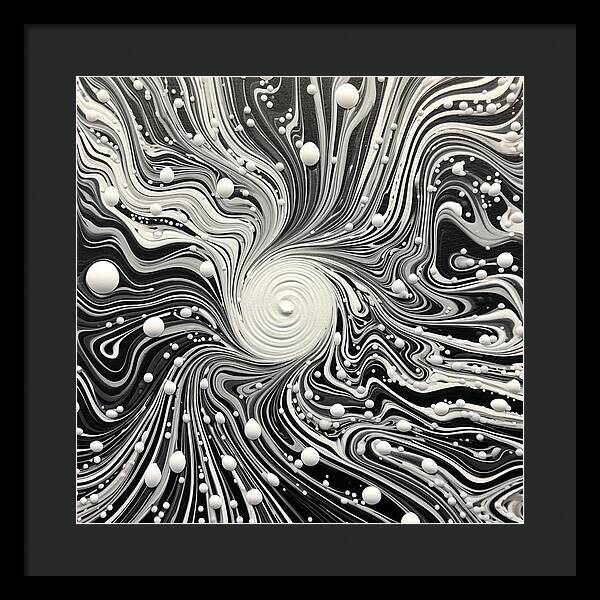 Spiraling White - Framed Print