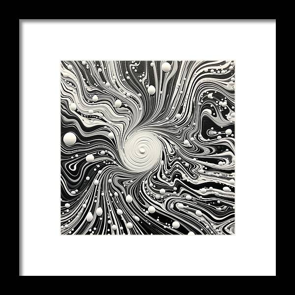 Spiraling White - Framed Print