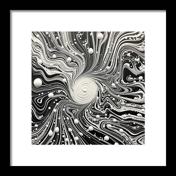 Spiraling White - Framed Print