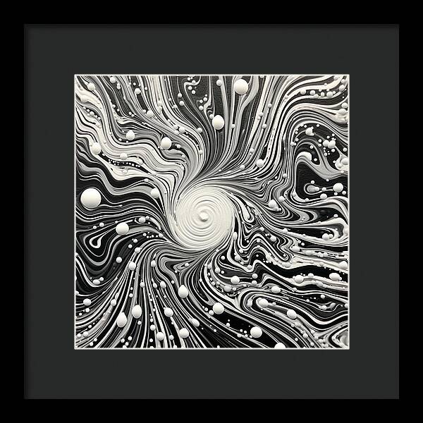 Spiraling White - Framed Print