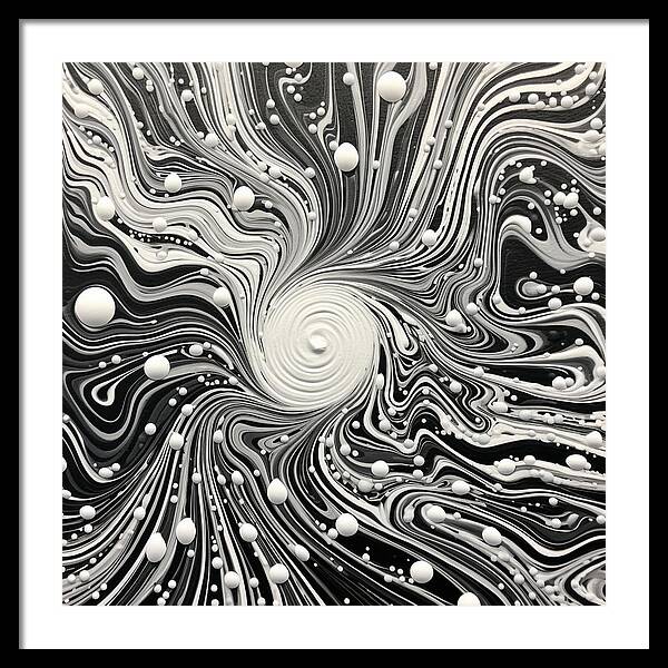 Spiraling White - Framed Print