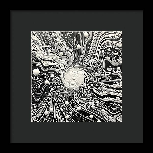 Spiraling White - Framed Print