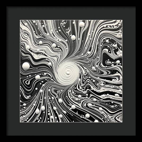 Spiraling White - Framed Print