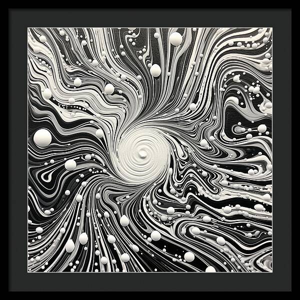 Spiraling White - Framed Print