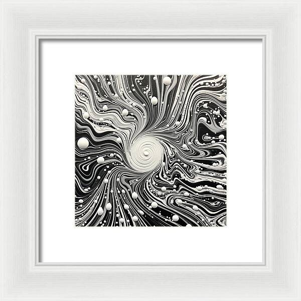 Spiraling White - Framed Print