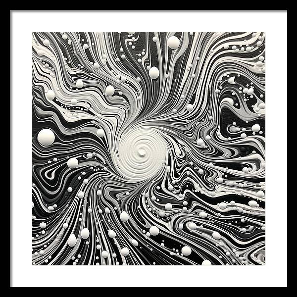 Spiraling White - Framed Print