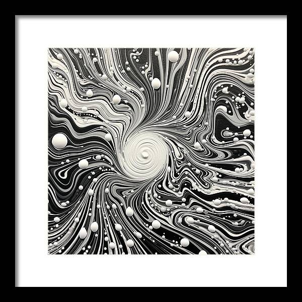 Spiraling White - Framed Print