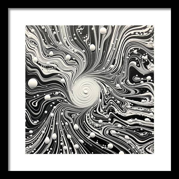 Spiraling White - Framed Print