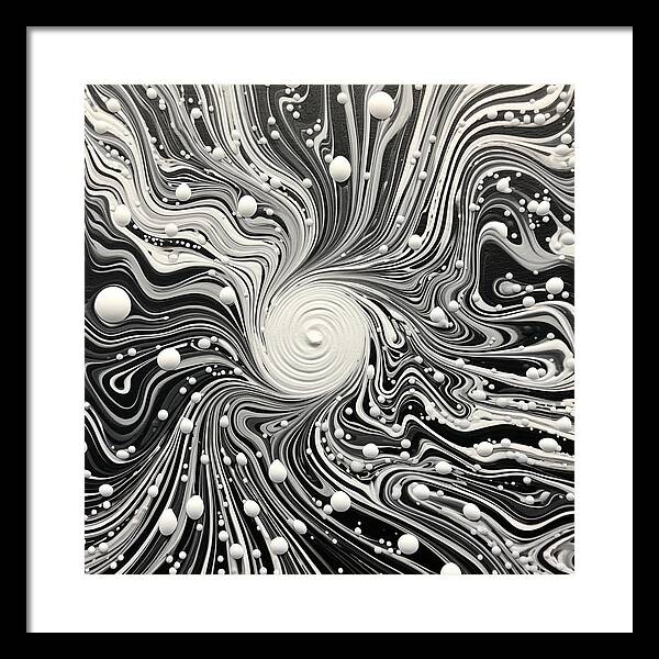 Spiraling White - Framed Print