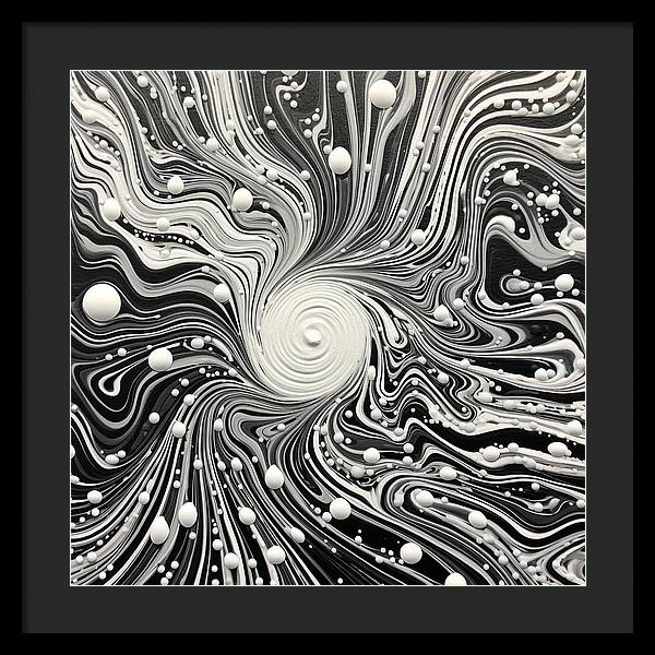 Spiraling White - Framed Print