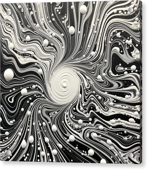 Spiraling White - Acrylic Print