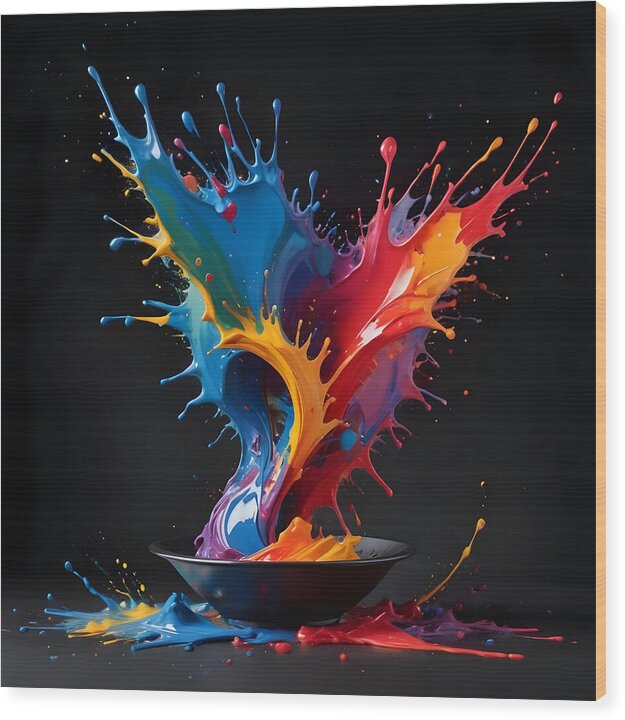 Splash of Creation - Wood Print