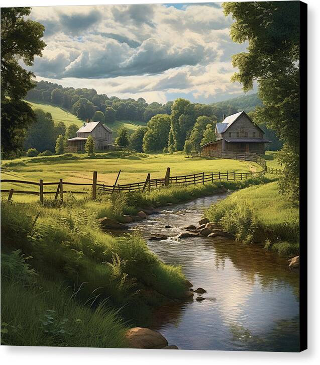 Spring Meadows Home - Canvas Print