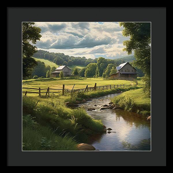 Spring Meadows Home - Framed Print