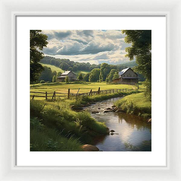 Spring Meadows Home - Framed Print