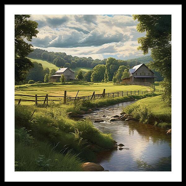 Spring Meadows Home - Framed Print