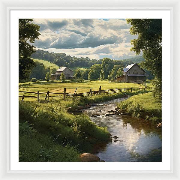 Spring Meadows Home - Framed Print