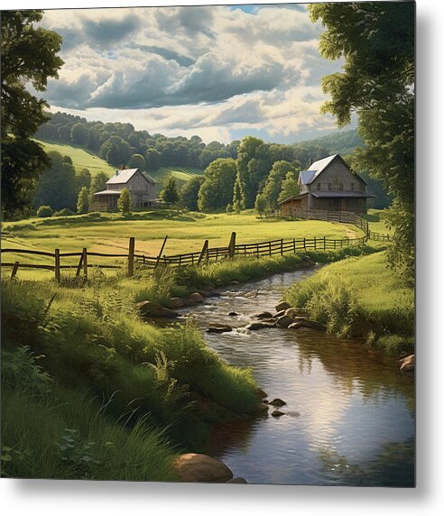 Spring Meadows Home - Metal Print