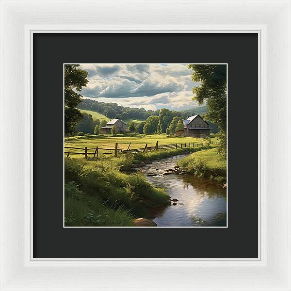 Spring Meadows Home - Framed Print